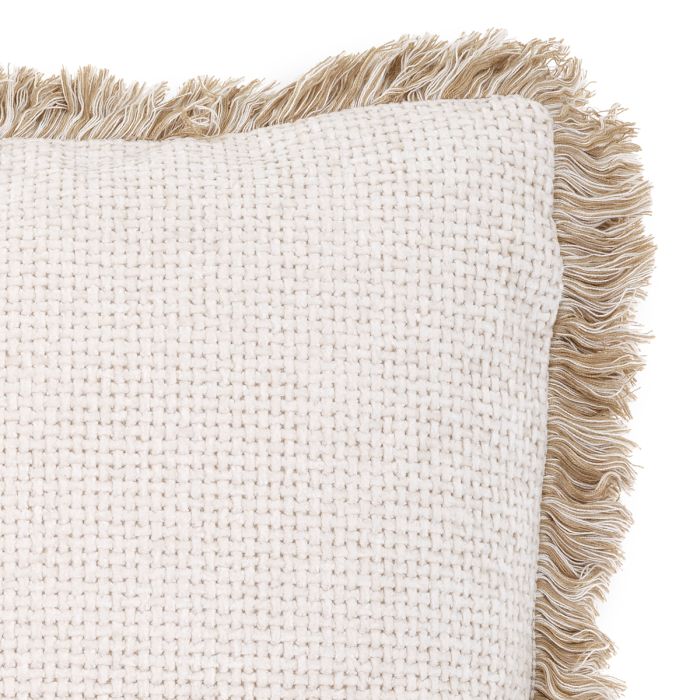 Coussin carré en tissu blanc cassé | Eichholtz Nami S