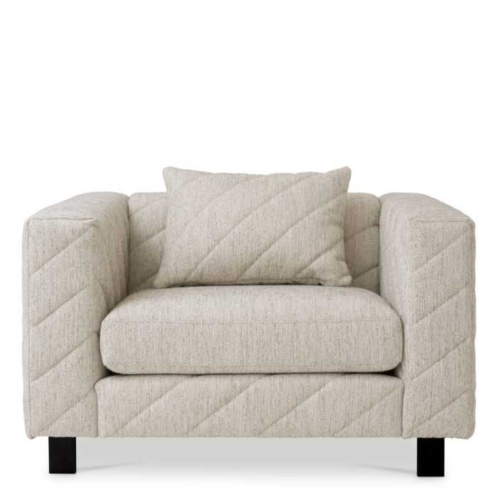 Fauteuil en tissu gris clair | Eichholtz Avellino