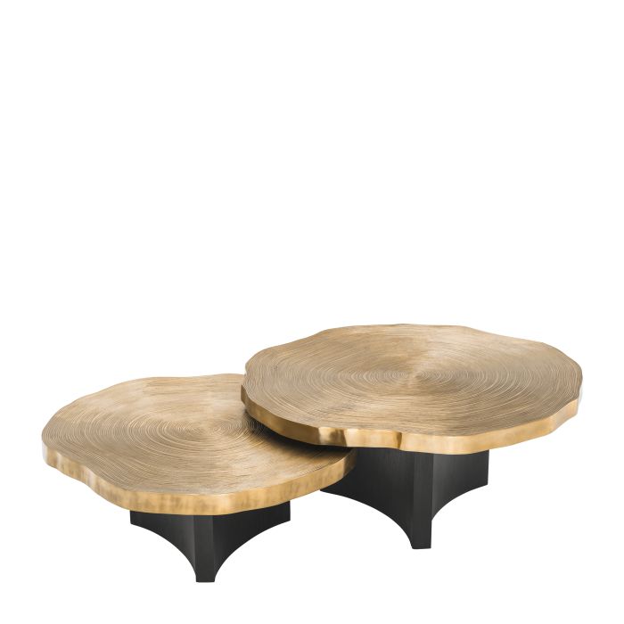 Table basse en laiton dorée (lot de 2) | Eichholtz Oaks