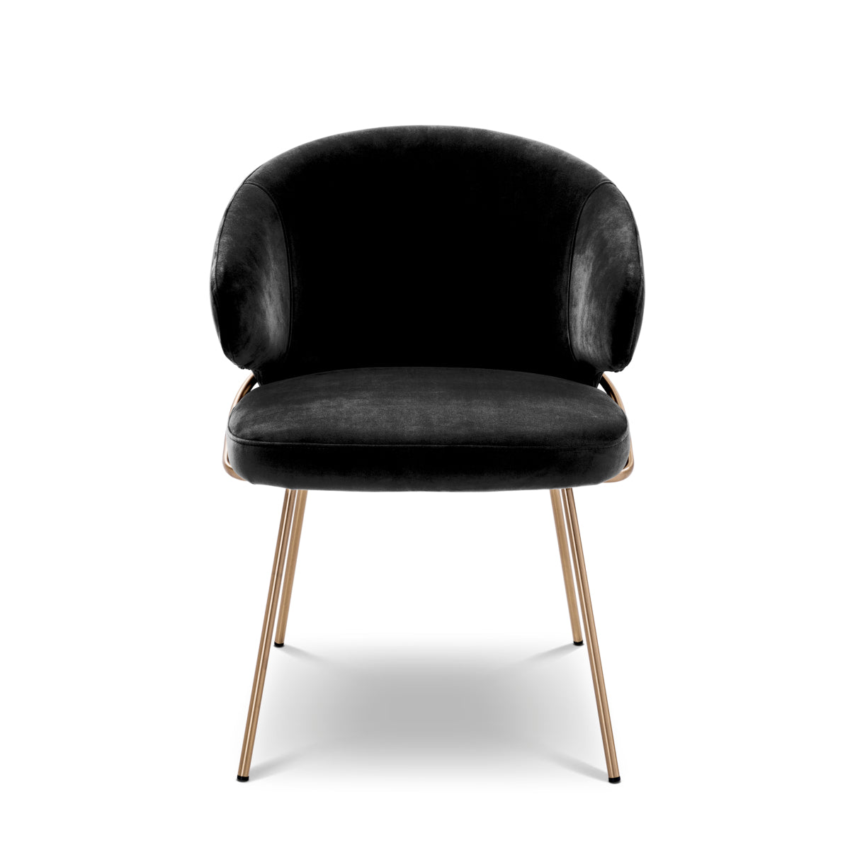 Chaise de salle à manger en velours gris foncé Savona | Eichholtz Kinley - vue de détail | REMO-HOME