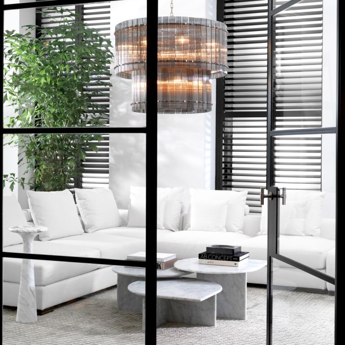 Table d'appoint en marbre blanc | Eichholtz Pompano High