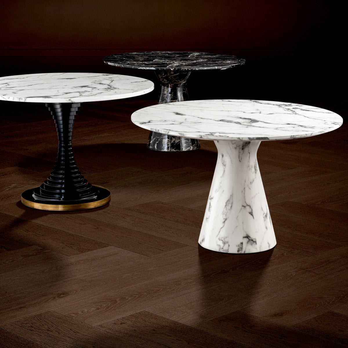 Table à manger en faux marbre blanc | Eichholtz Turner - vue de détail | REMO-HOME