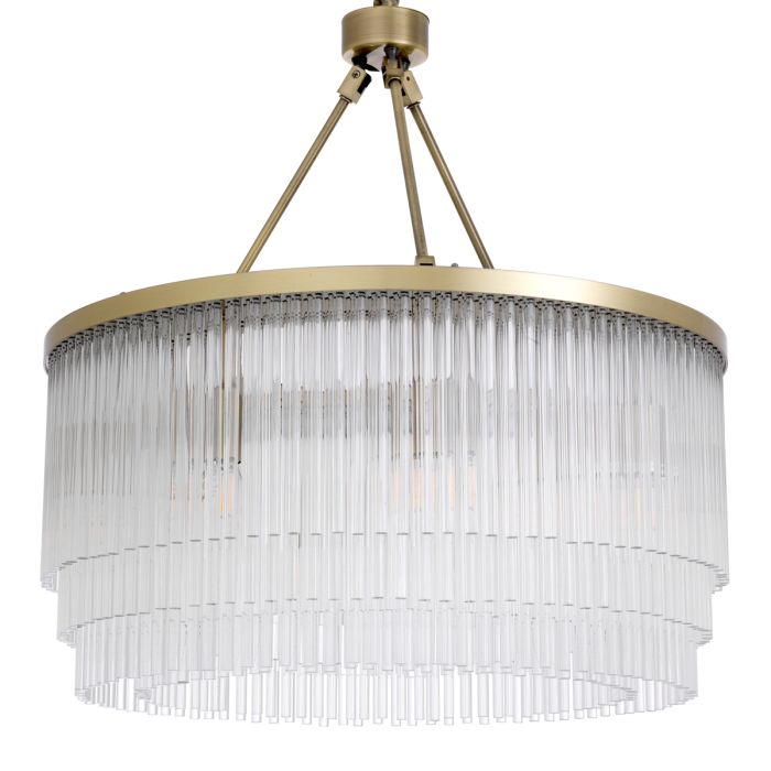 Lustre doré en verre transparent | Eichholtz Hector S