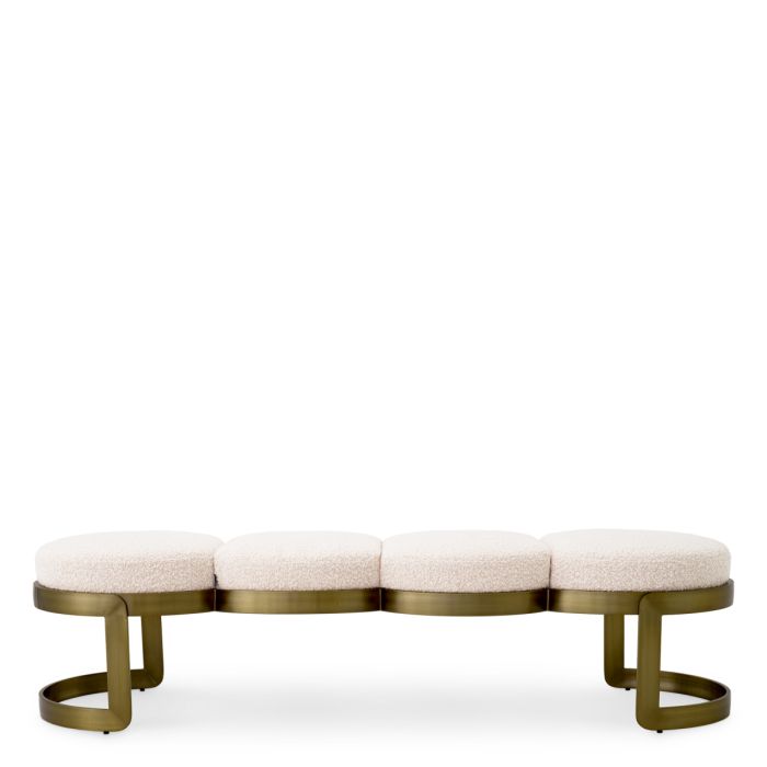 Banc bouclé crème | Eichholtz Newport