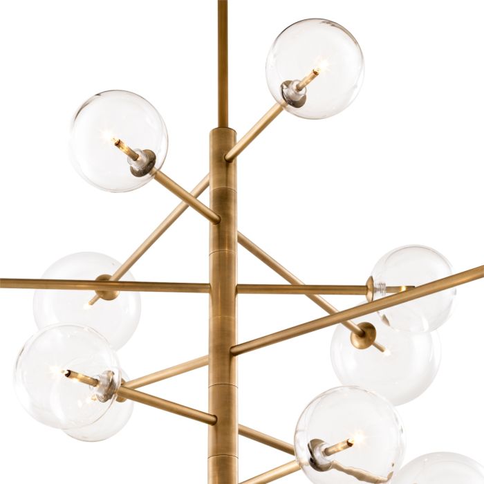 Lustre doré en verre transparent | Eichholtz Argento L