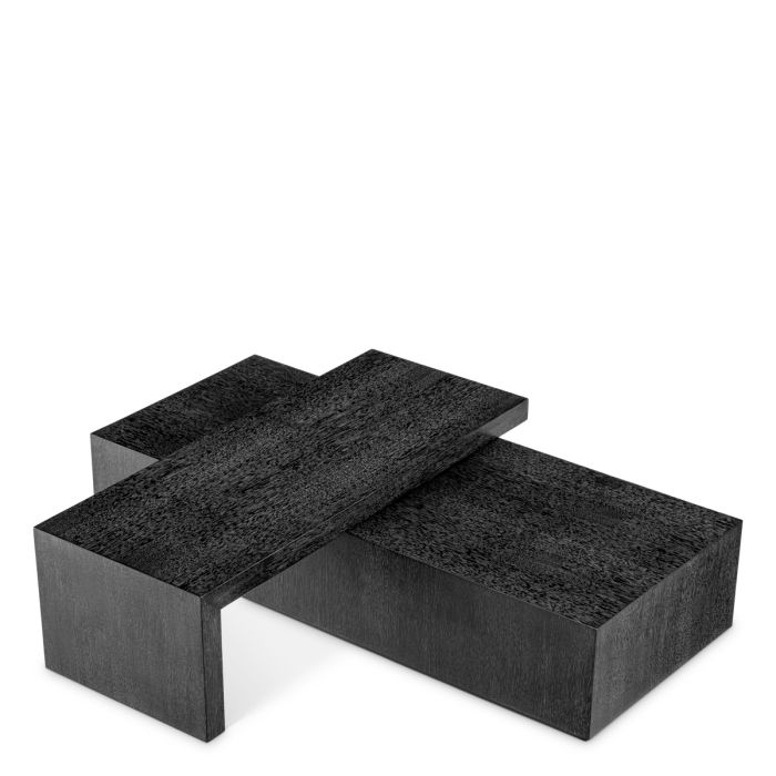 Table basse en chêne anthracite (lot de 2) | Eichholtz Salento