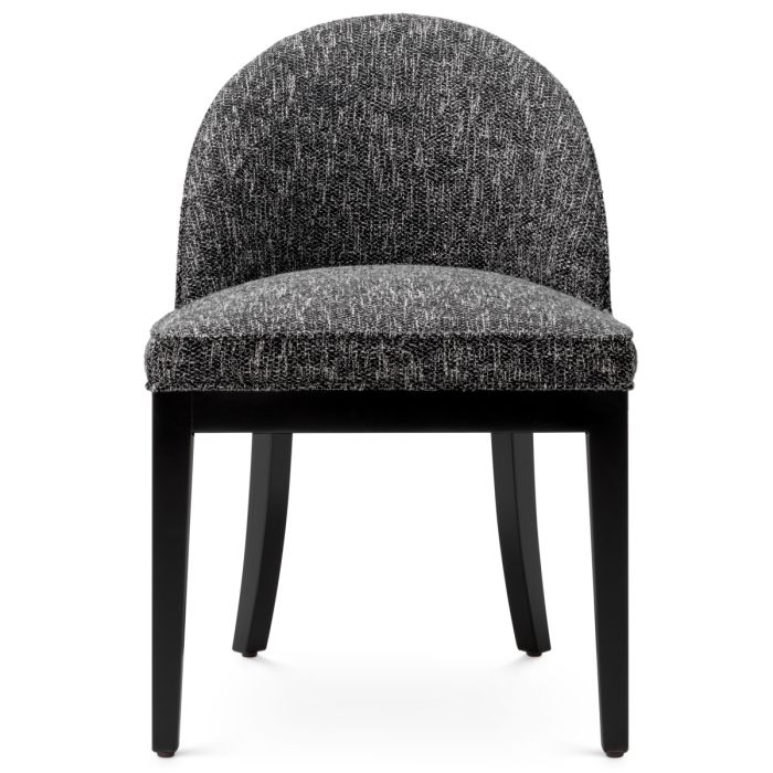 Chaise de salle à manger en tissu noir | Eichholtz Fallon