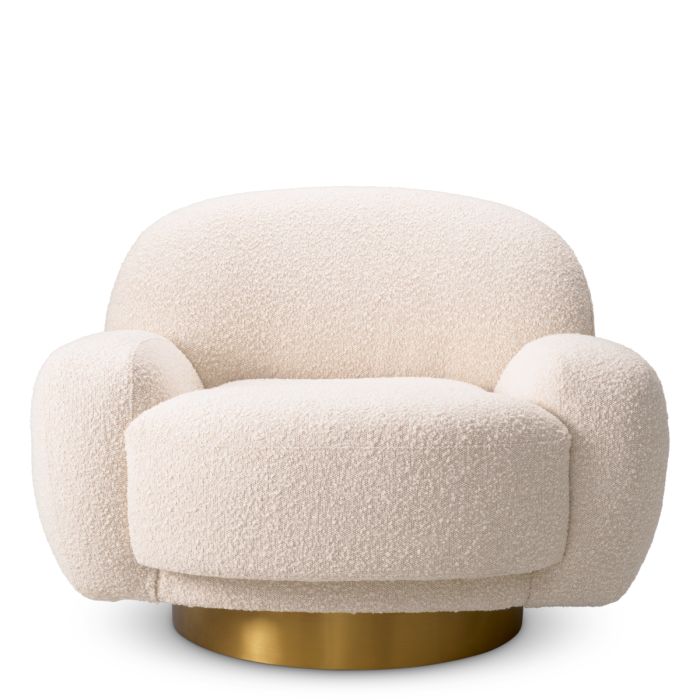 Fauteuil bouclé crème | Eichholtz Udine