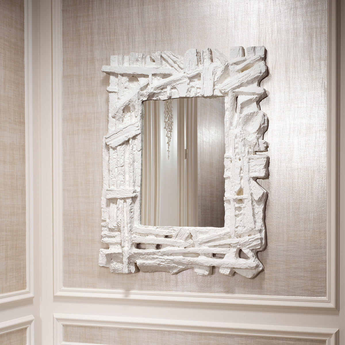 Miroir en miroir blanc | Eichholtz Masonic - vue de détail | REMO-HOME
