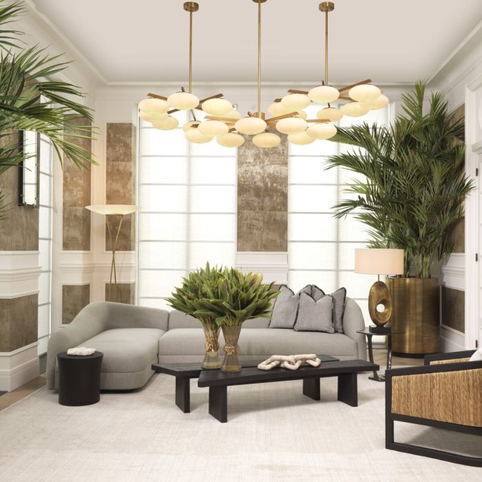 Coussin carré en tissu gris | Eichholtz Paia L