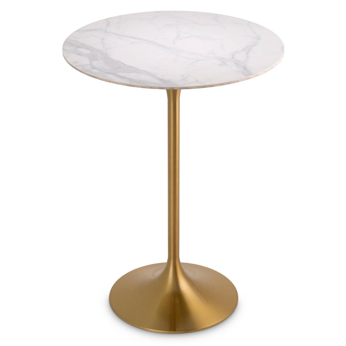 Table de bar en effet marbre blanc | Eichholtz Tazio - vue de détail | REMO-HOME