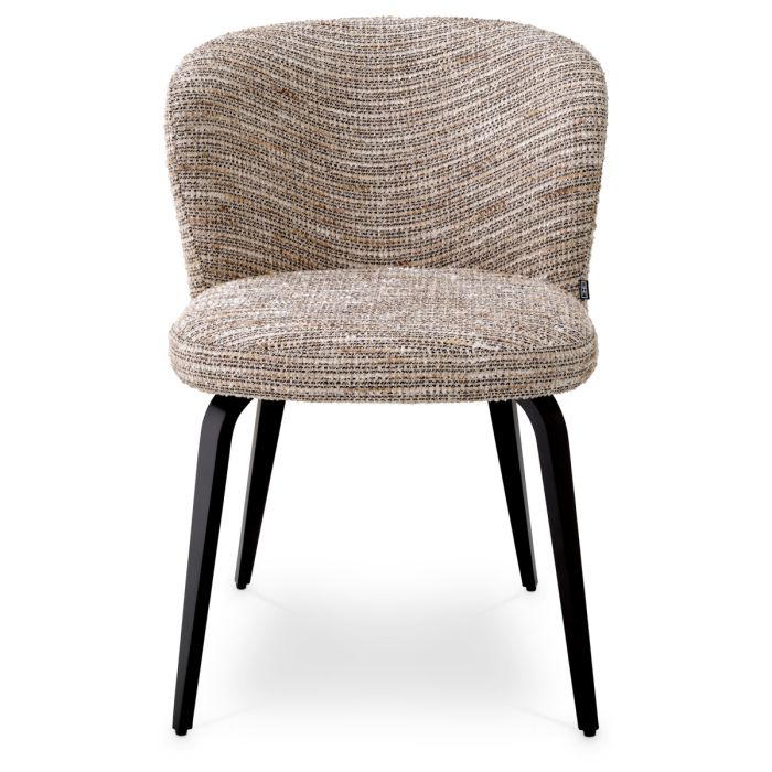 Chaise de salle à manger en tissu beige | Eichholtz Halard