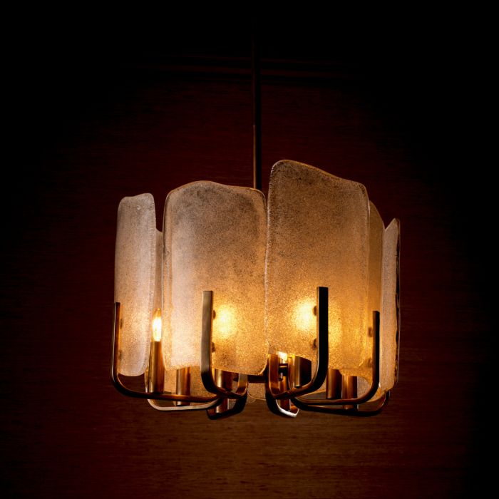 Lustre doré et verre soufflé | Eichholtz Serrano