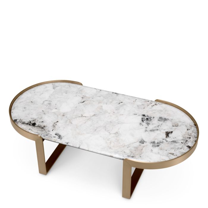 Table basse dorée en marbre | Eichholtz Fabio