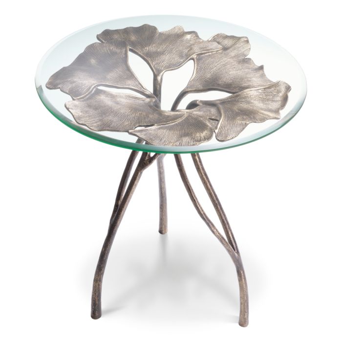 Table d'appoint dorée en verre transparent | Eichholtz Poseidon