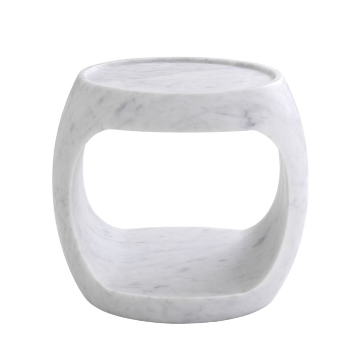 Table d'appoint en marbre blanc | Eichholtz Clipper Low