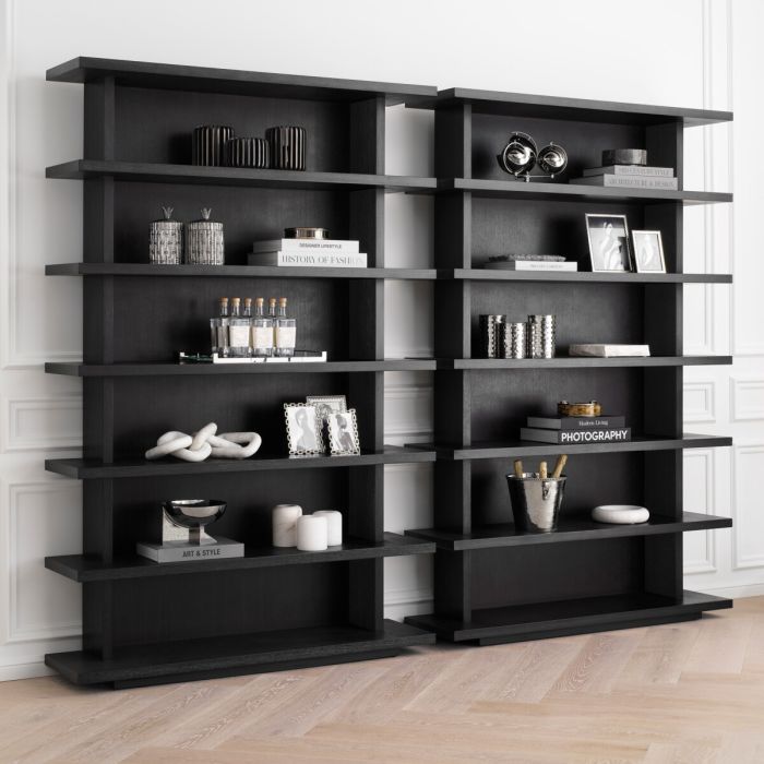 Bibliothèque en chêne gris anthracite | Eichholtz Malibu