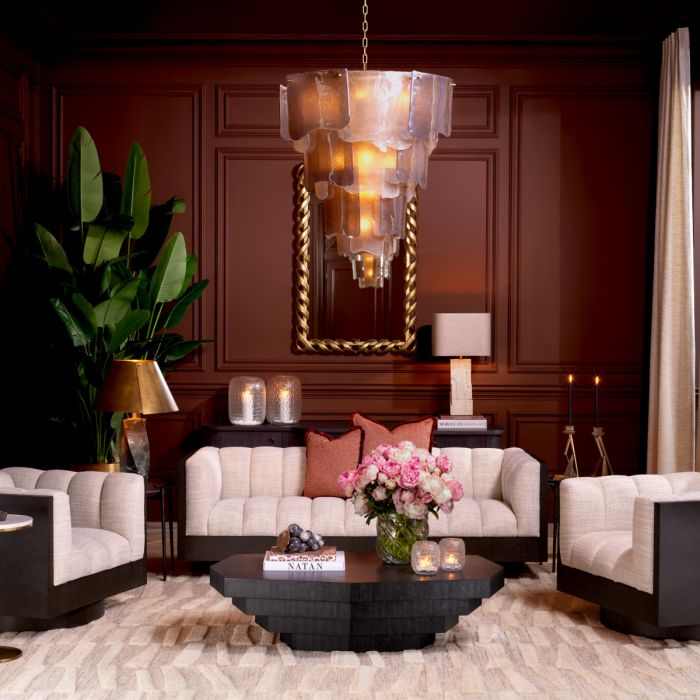 Canapé 2 places en tissu sable | Eichholtz Davide