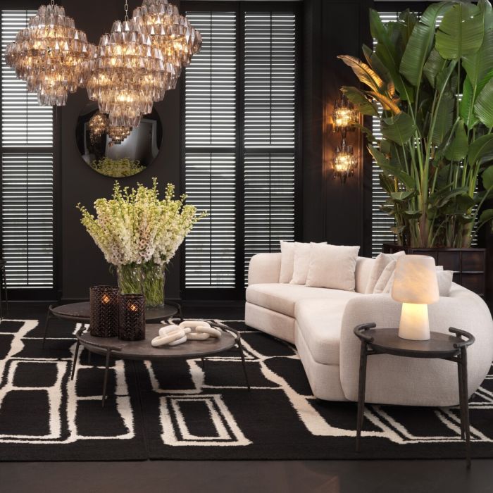 Canapé 3-4 places en tissu beige | Eichholtz Sidney
