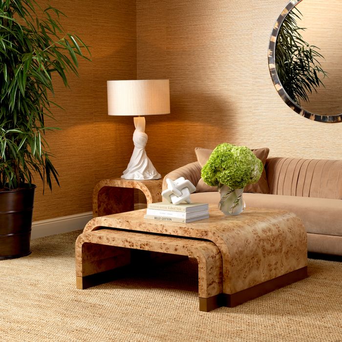 Table basse en bois brun (lot de 3) | Eichholtz Quinton