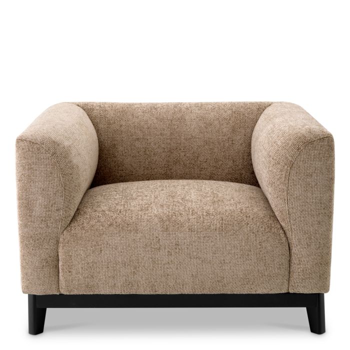 Fauteuil en tissu sable | Eichholtz Corso
