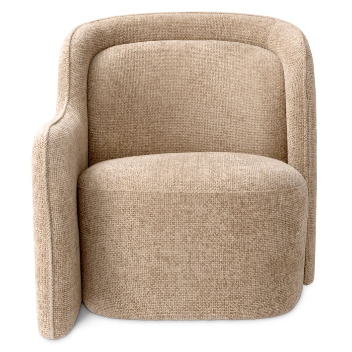 Fauteuil en tissu sable | Eichholtz Barrier G