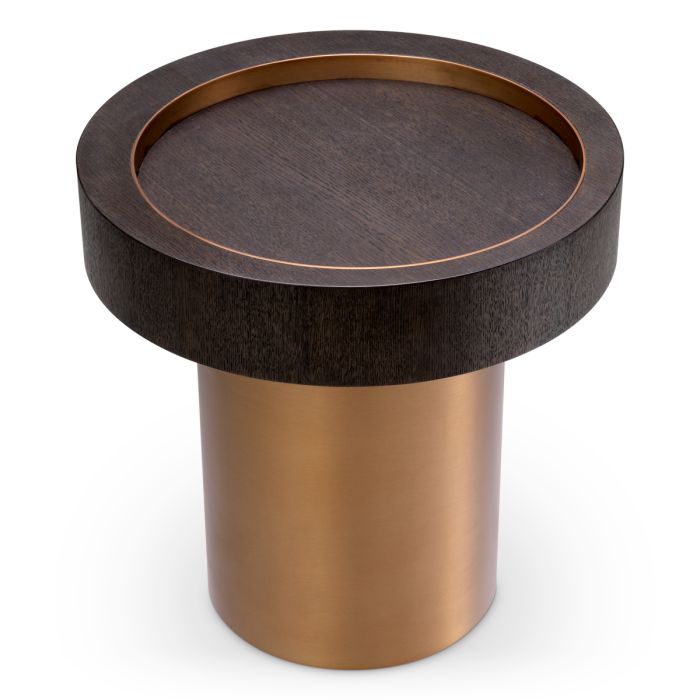 Table d'appoint ronde  en chêne mocha | Eichholtz Otus