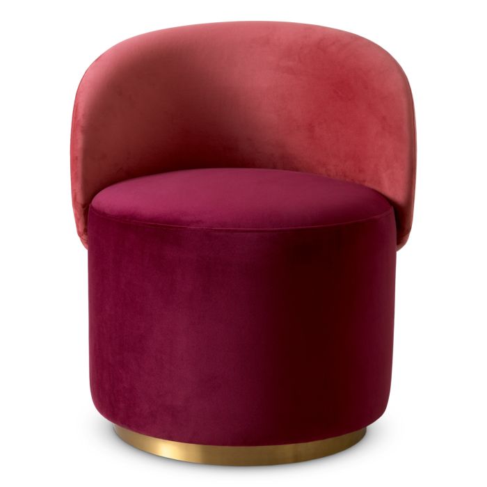 Chaise basse en velours rouge | Eichholtz Greet