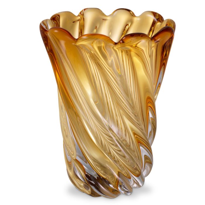 Vase en verre soufflé jaune | Eichholtz Contessa S