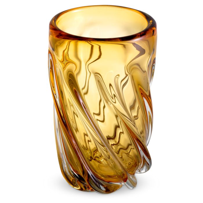 Vase en verre soufflé jaune | Eichholtz Angelito L