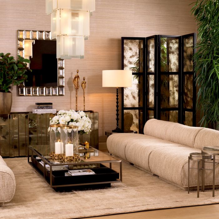 Fauteuil bouclé beige | Eichholtz Urbano
