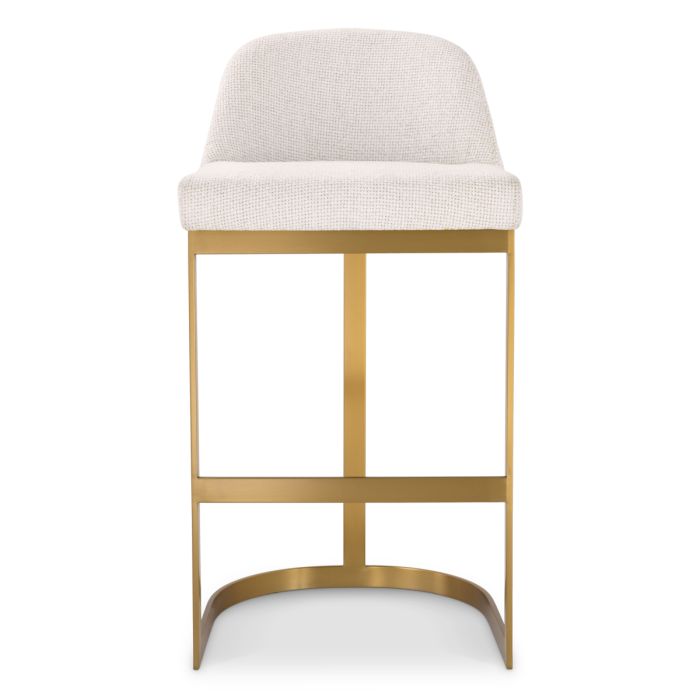 Chaise de bar en tissu blanc cassé | Eichholtz Condos