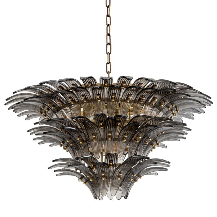 Lustre doré en verre fumé | Eichholtz Italo