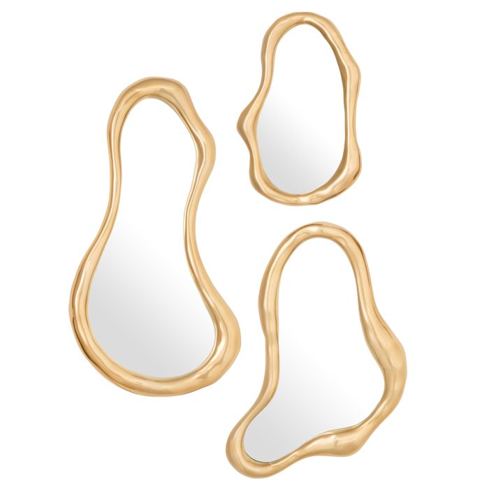 Miroir en métal doré (lot de 3) | Eichholtz Viterbo