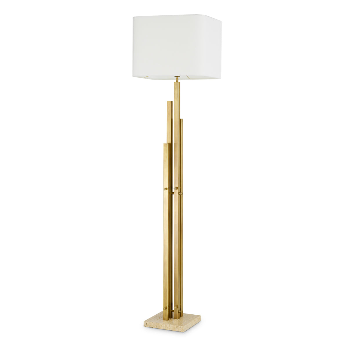 Lampe sur pied en laiton vintage avec abat-jour | Eichholtz Destino - vue de détail | REMO-HOME