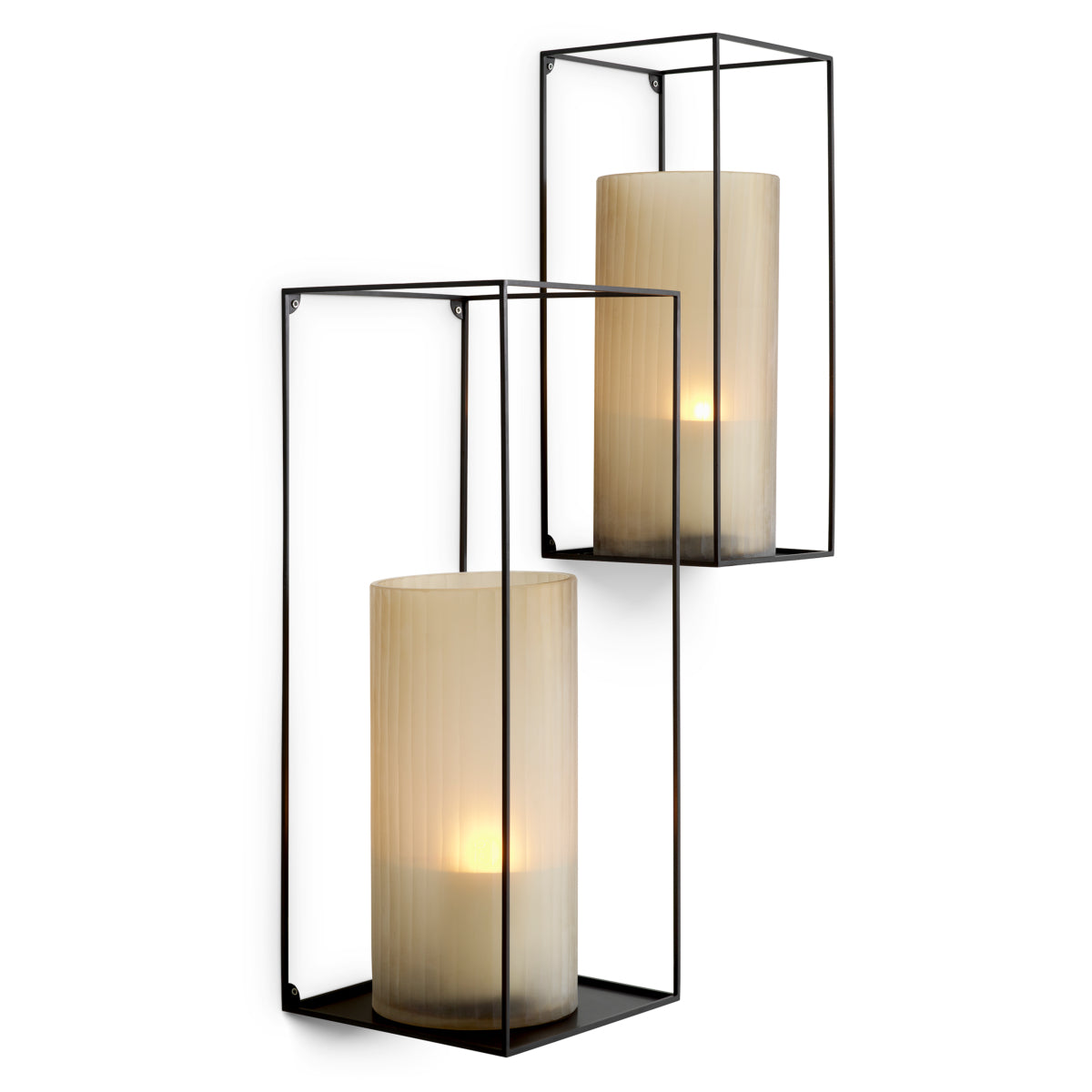 Étagère murale rectangulaire noire set de 2 | Eichholtz Deco - vue de détail | REMO-HOME