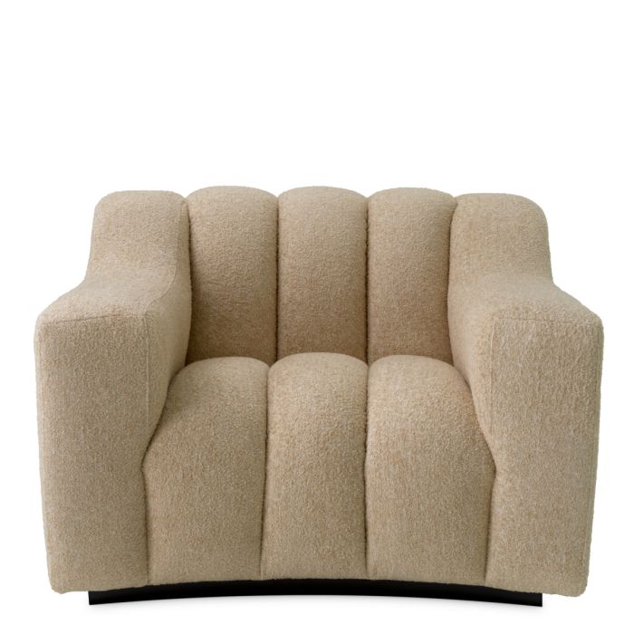 Fauteuil en tissu sable | Eichholtz Kelly