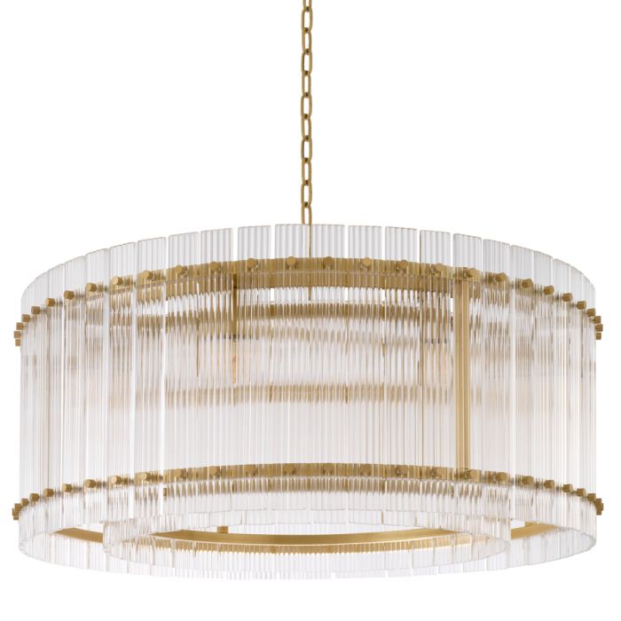 Lustre doré en verre transparent | Eichholtz Ruby Single