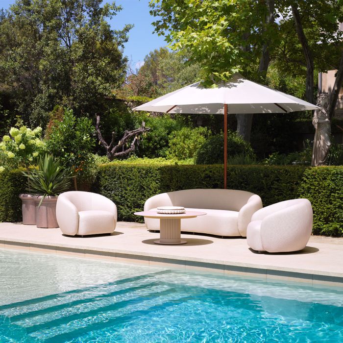 Fauteuil d'extérieur sable | Eichholtz Brice