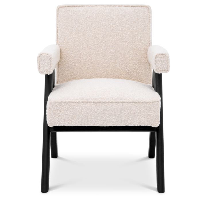 Chaise de salle à manger bouclé crème | Eichholtz Greta