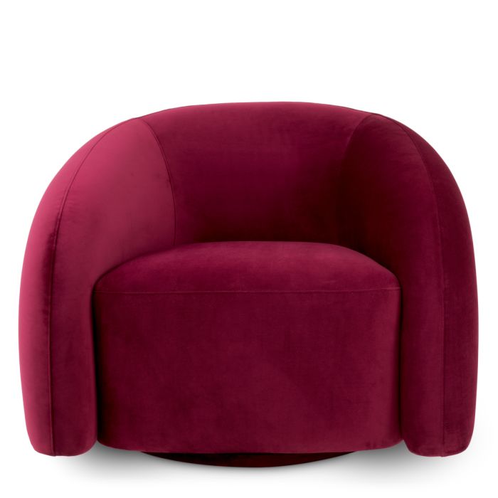 Fauteuil en velours rouge | Eichholtz Novelle