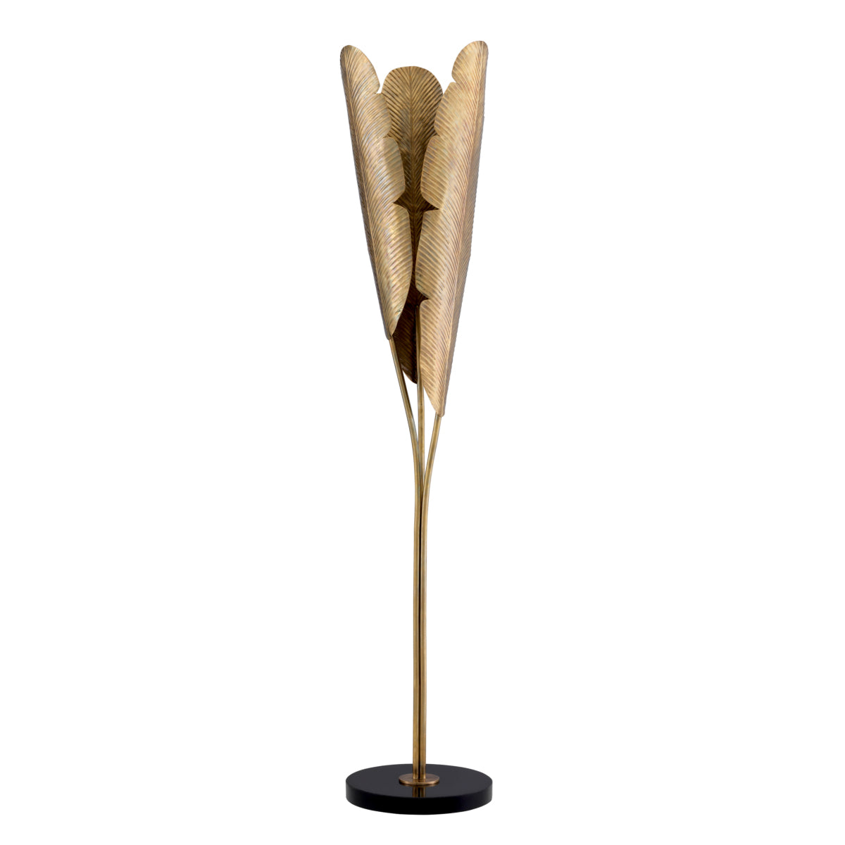 Lampe sur pied en laiton vintage | Eichholtz Plantain - vue de détail | REMO-HOME