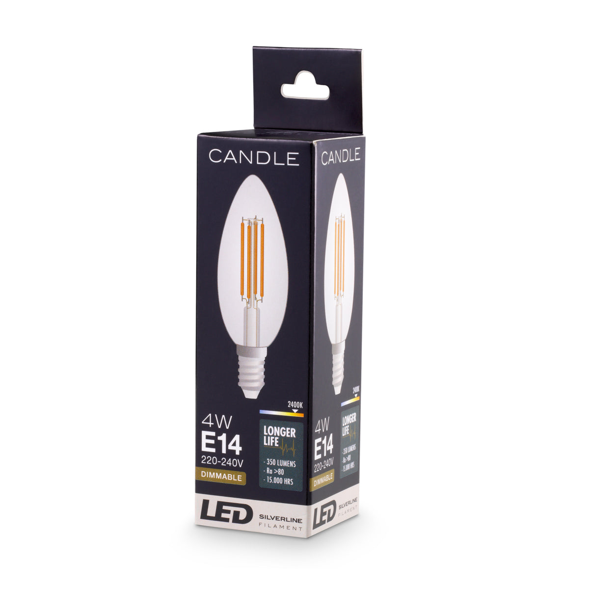 Ampoule LED en forme de bougie 4W E14 | Eichholtz LED Bulb Candle 4W E14 set of 4 - vue de détail | REMO-HOME