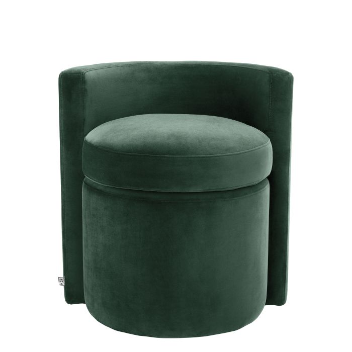 Tabouret en velours vert foncé | Eichholtz Arcadia