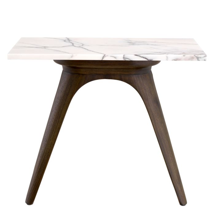 Table d'appoint en marbre blanc | Eichholtz Borre