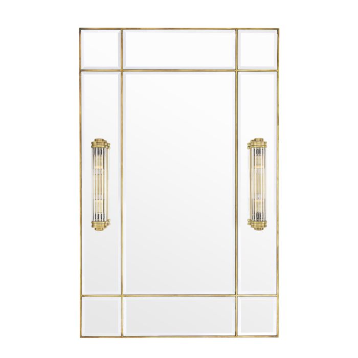Miroir rectangulaire en laiton avec appliques | Eichholtz Beaumont
