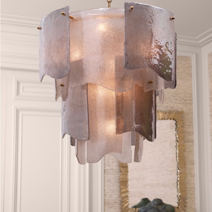 Lustre doré en verre fumé | Eichholtz Asinara S