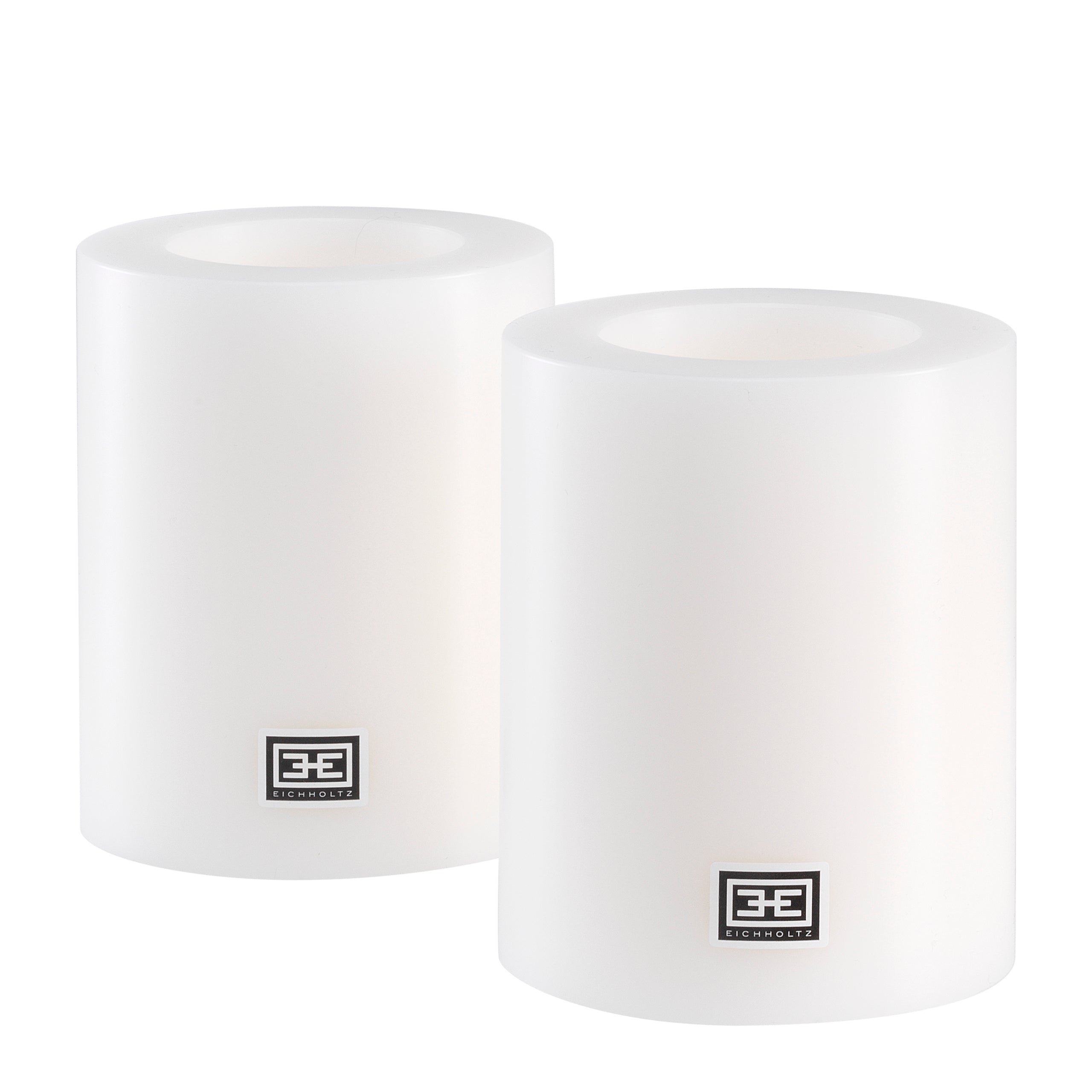 Bougie artificielle ø 10 x H. 12 cm blanche ensemble de 2 | Eichholtz Artificial Candle ø 10 x H. 12 cm set of 2 - vue de détail | REMO-HOME