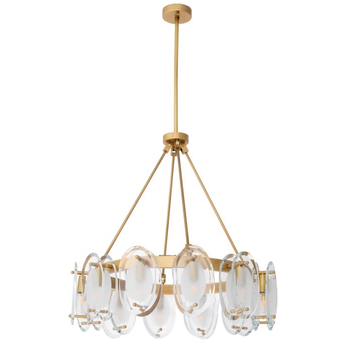 Lustre doré en verre satiné | Eichholtz Sublime