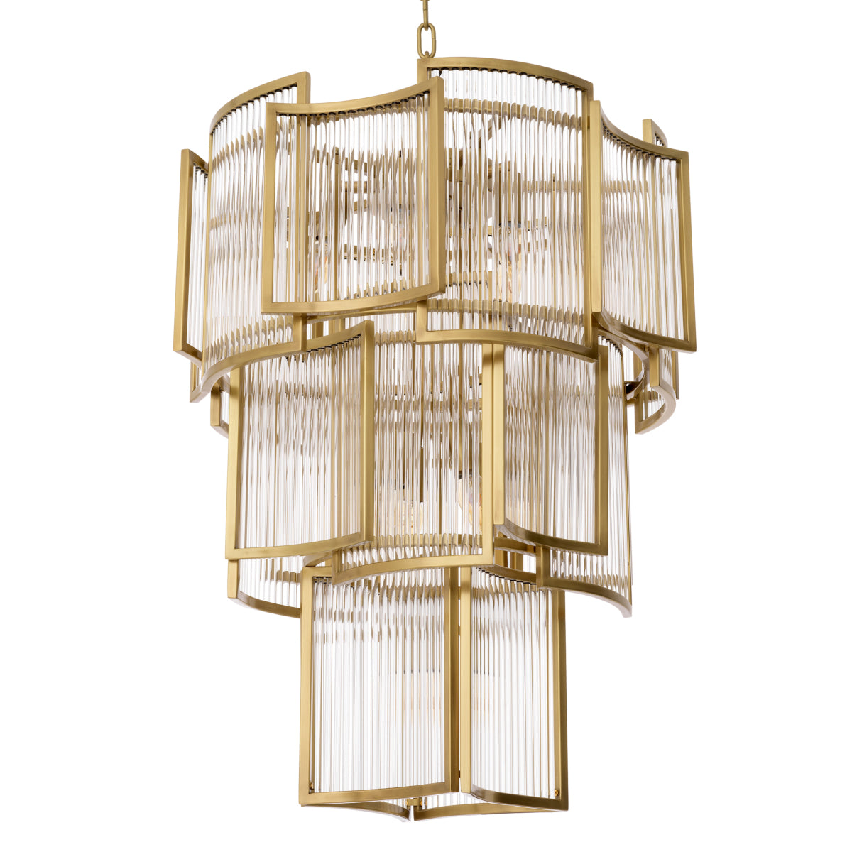 Chandelier en laiton antique | Eichholtz Jet Set - vue de détail | REMO-HOME